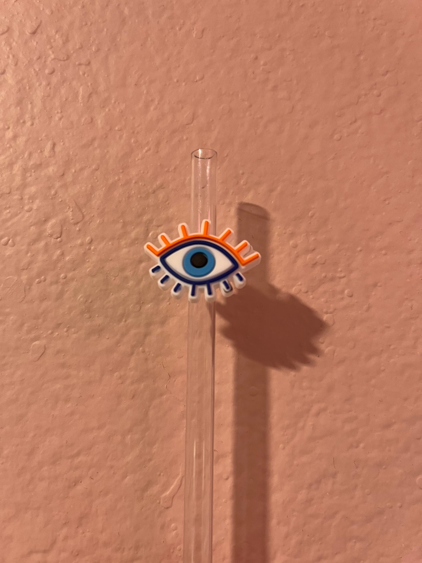 Gold & Blue Evil Eye Straw Topper