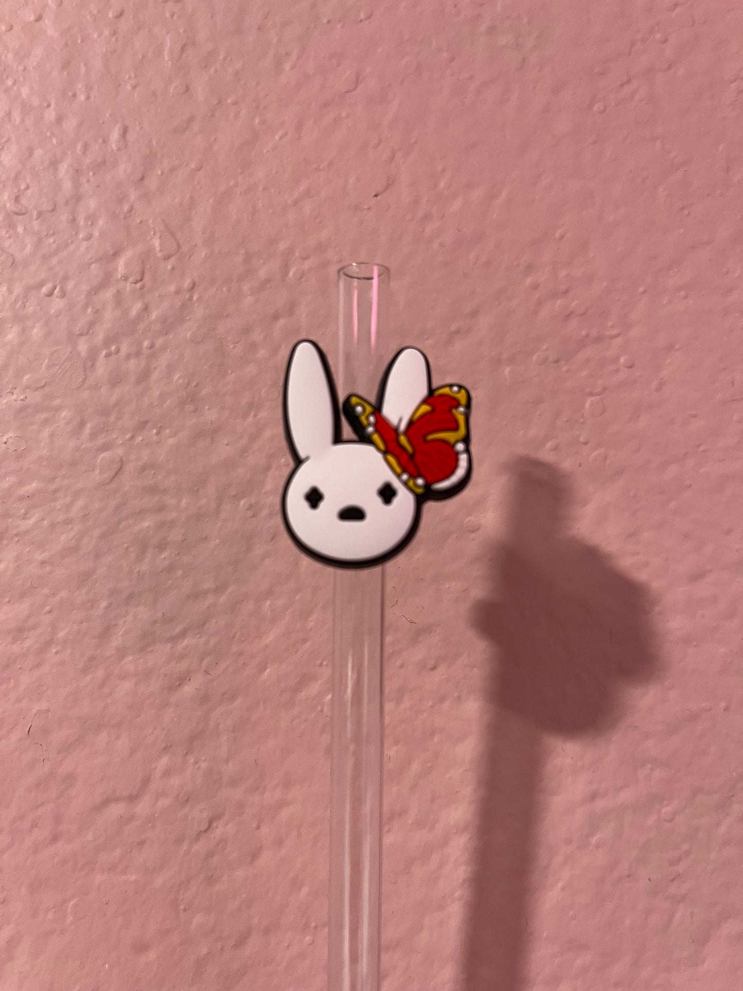 Bad Bunny Butterfly Straw Topper